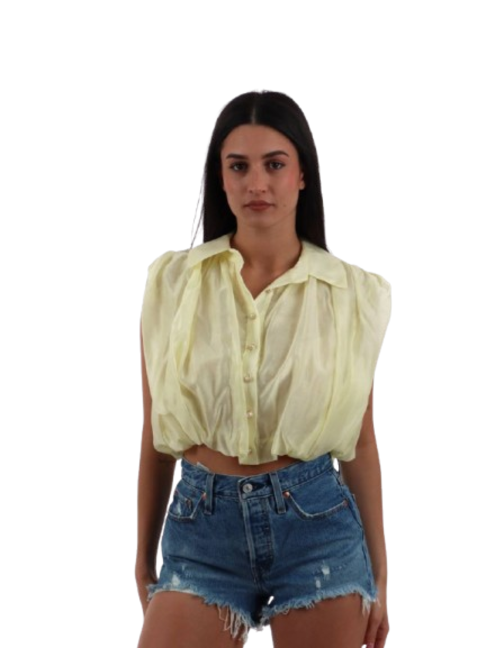 I AM Camicia Donna Mod. 26104 DRESS GIALLO Giallo