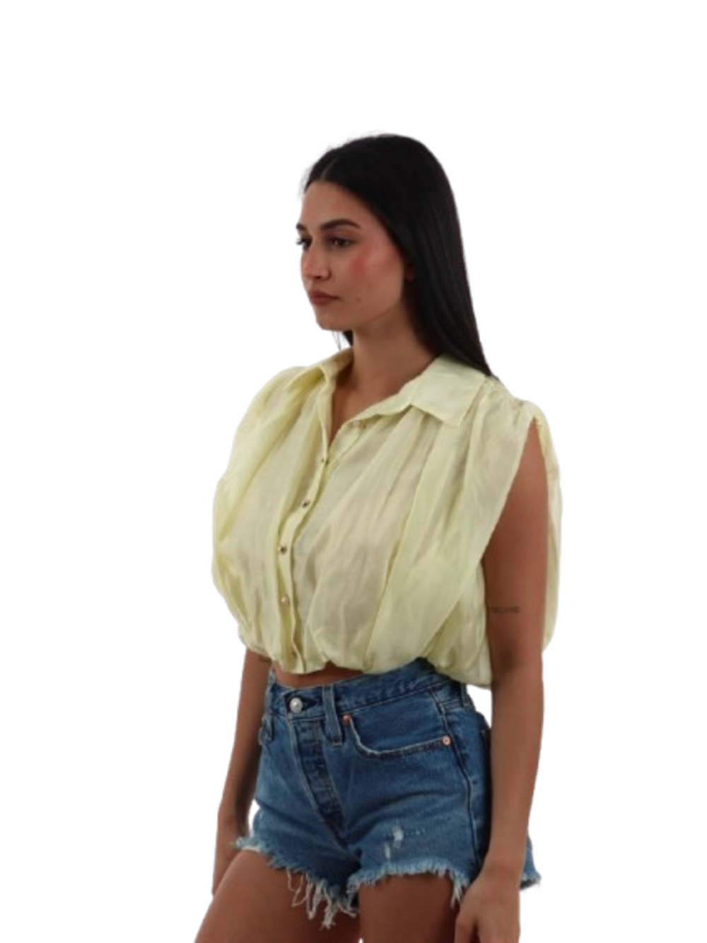 I AM Camicia Donna Mod. 26104 DRESS GIALLO Giallo