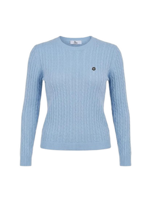 I AM Maglione Donna Mod. 26234TRECCIA FIORE CIELO Cielo