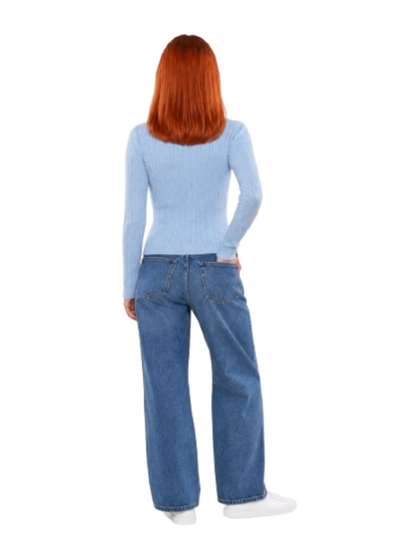 I AM Maglione Donna Mod. 26234TRECCIA FIORE CIELO Cielo
