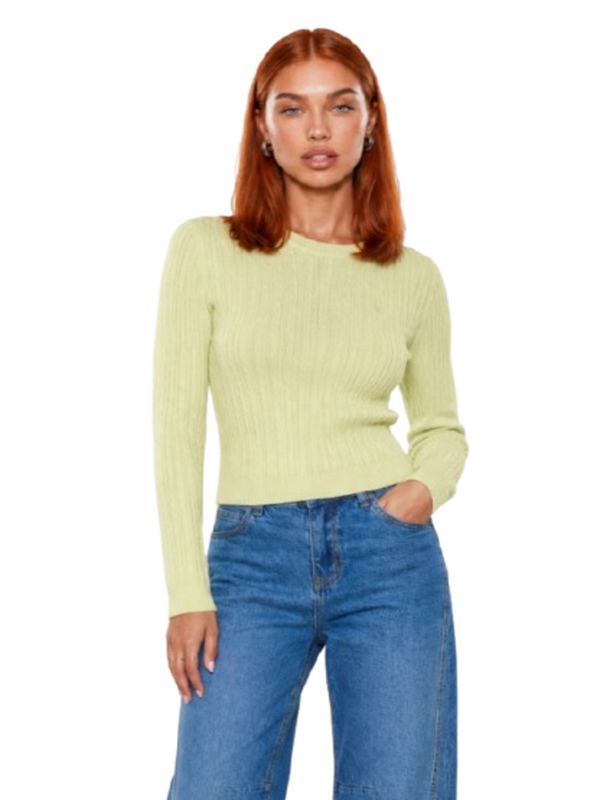 I AM Maglione Donna Mod. 26234TRECCIA FIORE GIALLO Giallo