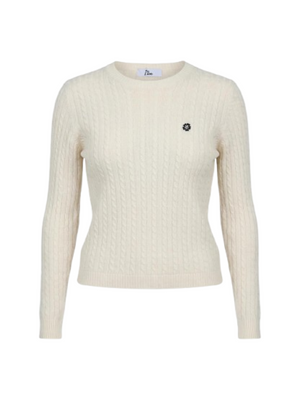I AM Maglione Donna Mod. 26234TRECCIA FIORE PANNA Panna