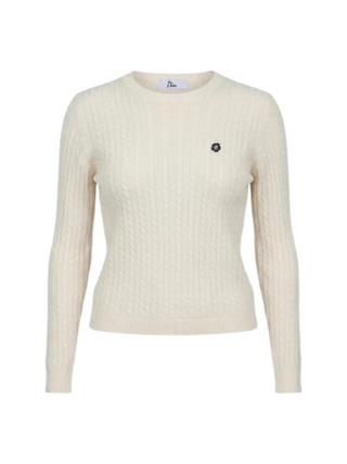 I AM Maglione Donna Mod. 26234TRECCIA FIORE PANNA Panna