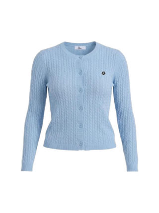 I AM Cardigan Donna Mod. 26235TRECCE FIORE CIELO Cielo