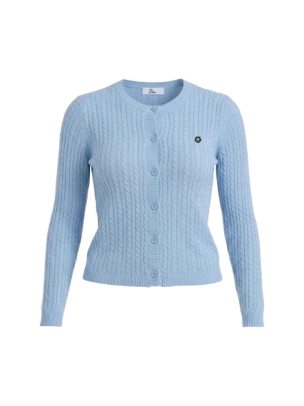 I AM Cardigan Donna Mod. 26235TRECCE FIORE CIELO Cielo