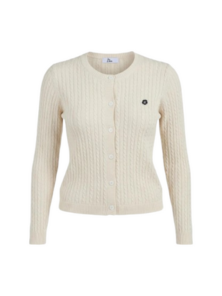 I AM Cardigan Donna Mod. 26235TRECCE FIORE PANNA Panna