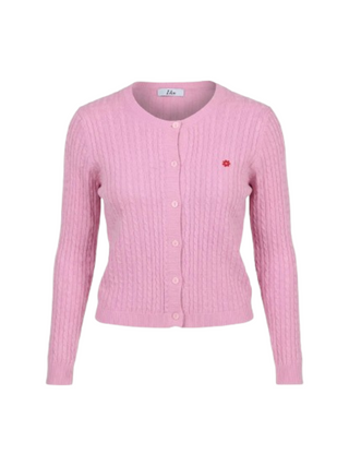 I AM Cardigan Donna Mod. 26235TRECCE FIORE ROSA Rosa