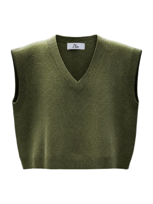 I AM Gilet Donna Mod. 26236 MILITARE Militare
