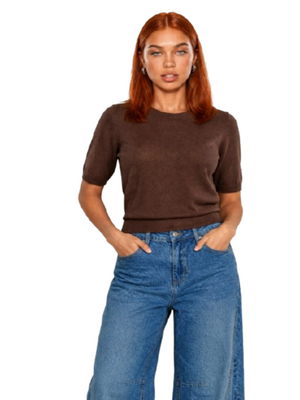 I AM Maglia m/c Donna Mod. 26242 CAFFE Caffè Scuro
