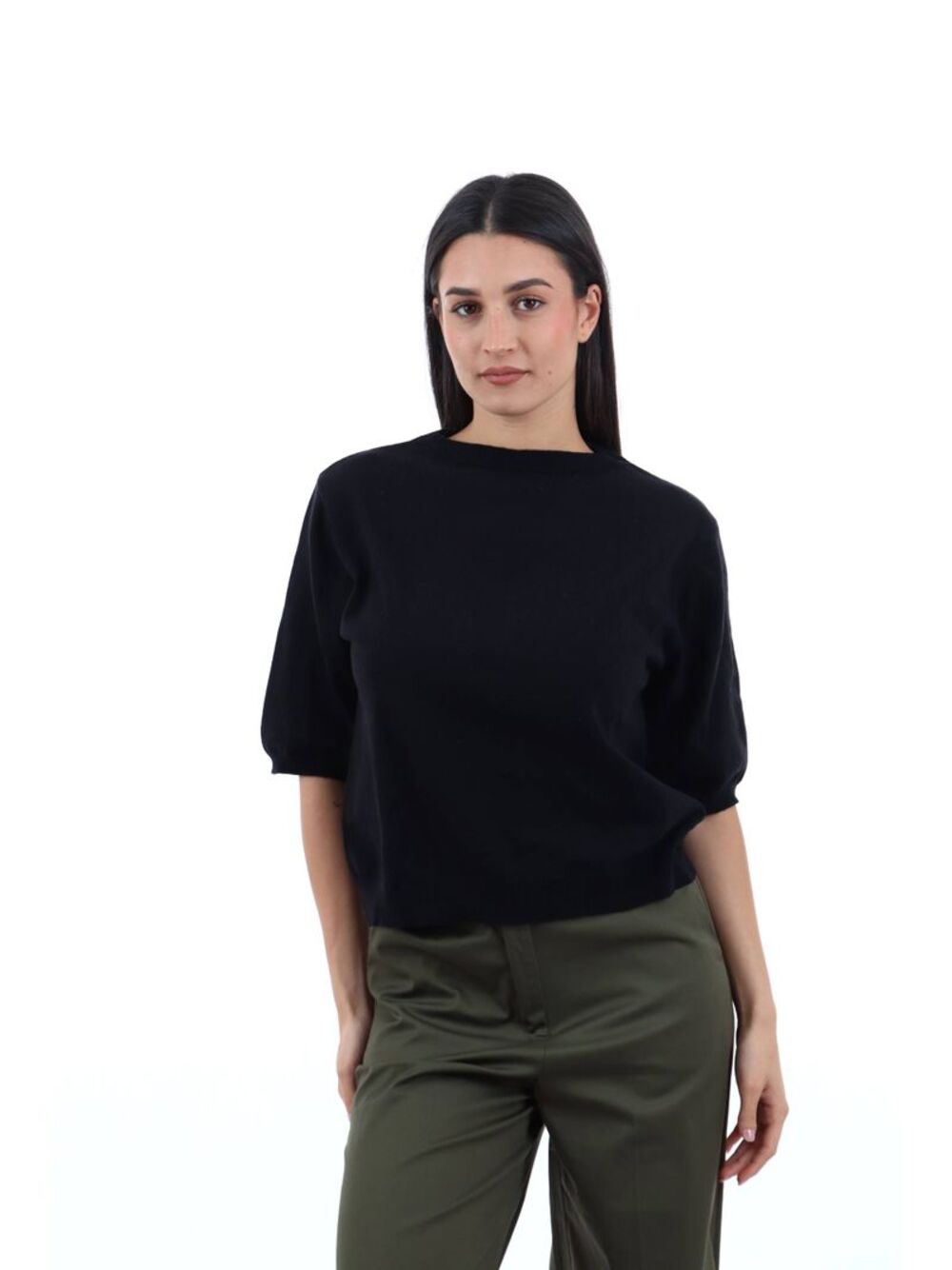 I AM Maglia m/c Donna Mod. 26242 NERO Nero