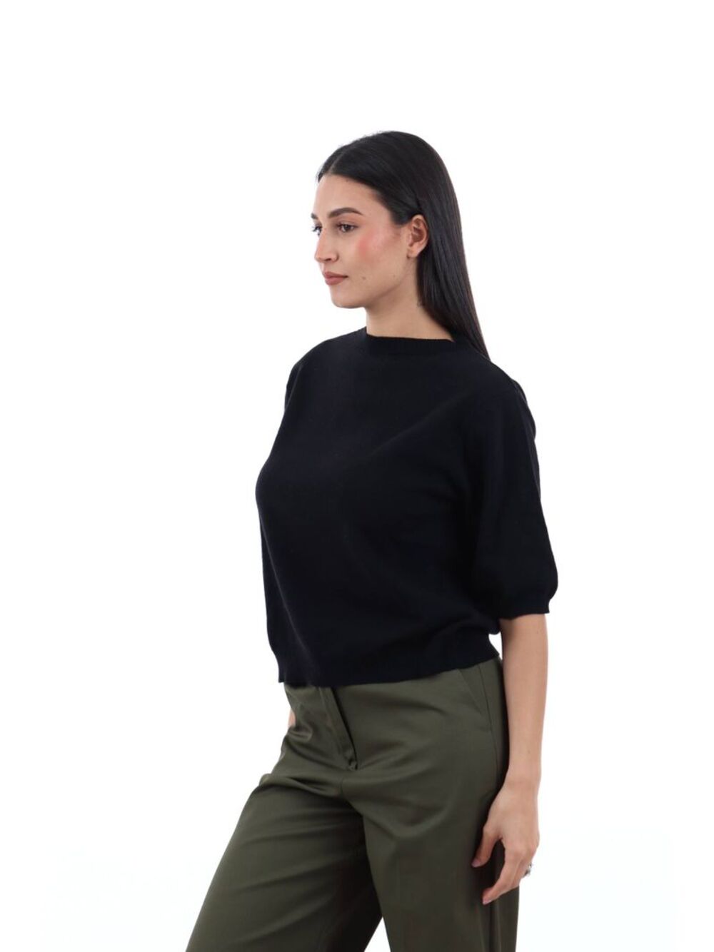 I AM Maglia m/c Donna Mod. 26242 NERO Nero