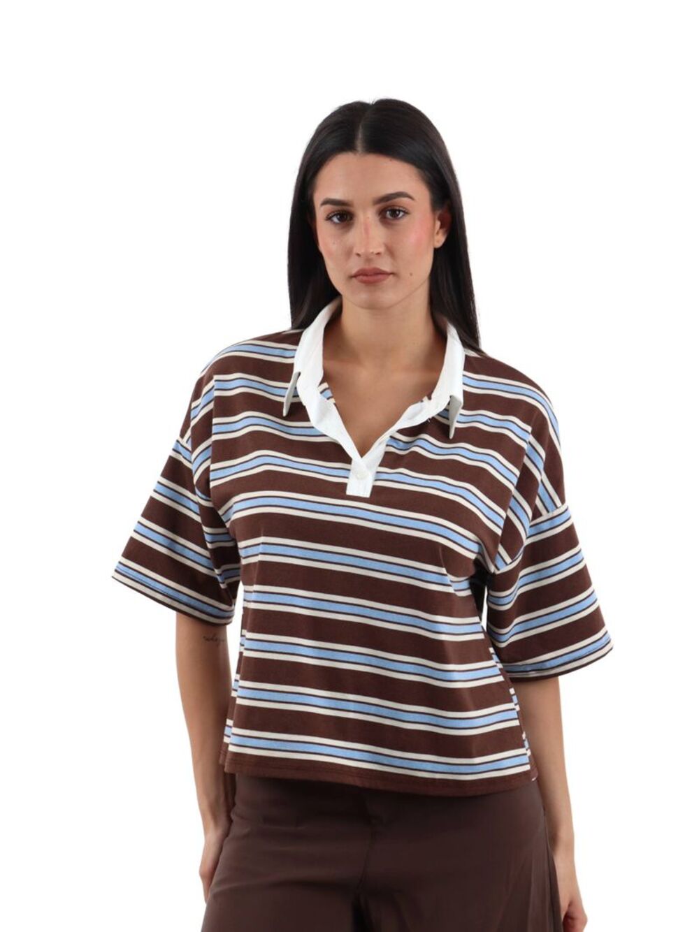 I AM Polo Donna Mod. 26521 W&HRIGA MORO/CELESTE