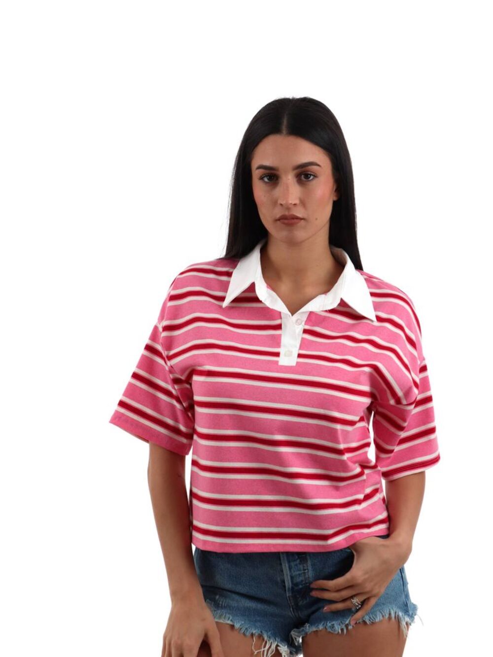 I AM Polo Donna Mod. 26521 W&HRIGA ROSA/ROSSO