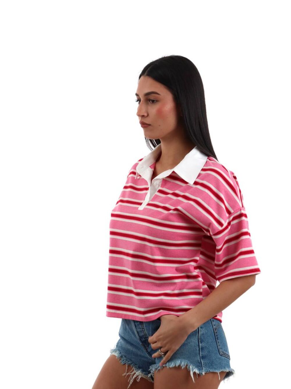 I AM Polo Donna Mod. 26521 W&HRIGA ROSA/ROSSO