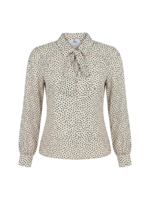 I AM Blusa Donna Mod. 9060 POIS PANNA Panna