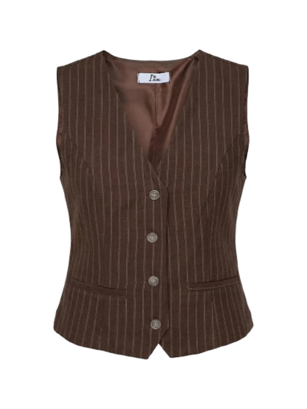 I AM Gilet Donna Mod. 95105 GESSATO V CACAO CACAO