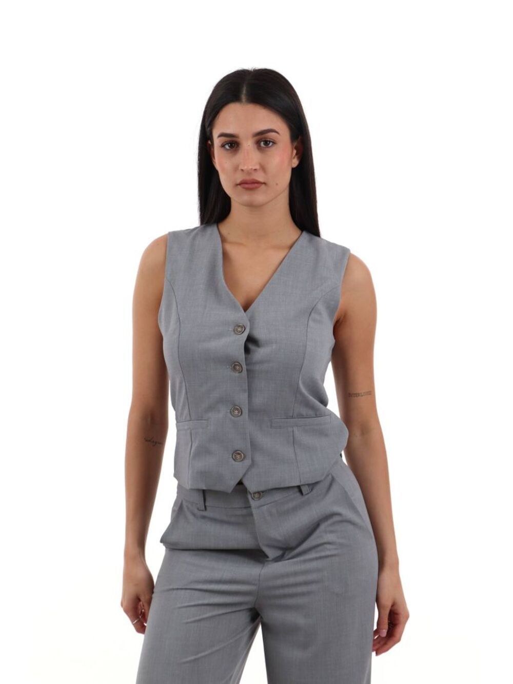 I AM Gilet Donna Mod. 95105 UNITO V GRIGIO Grigio