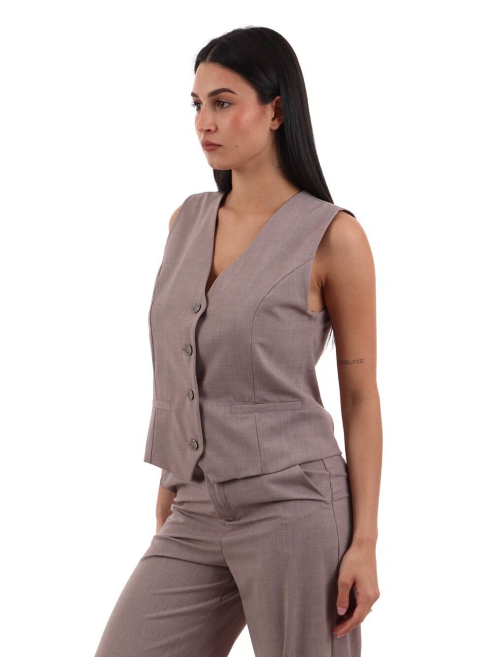 I AM Gilet Donna Mod. 95105 UNITO V NOCCIOLA Nocciola