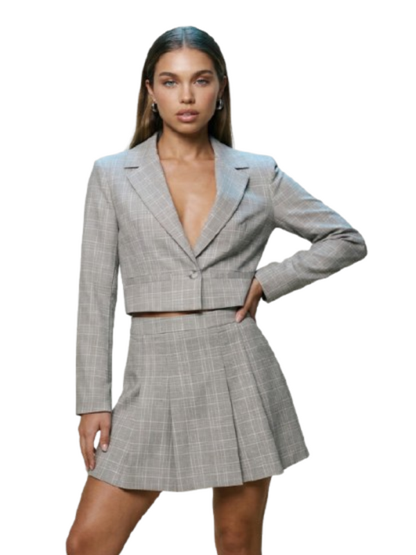 I AM Giacca Donna Mod. 95321 QUADRI BEIGE Beige