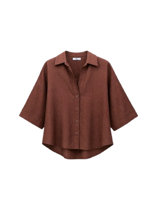 I AM Camicia m/l Donna Mod. CAMICIALINO MORO Moro