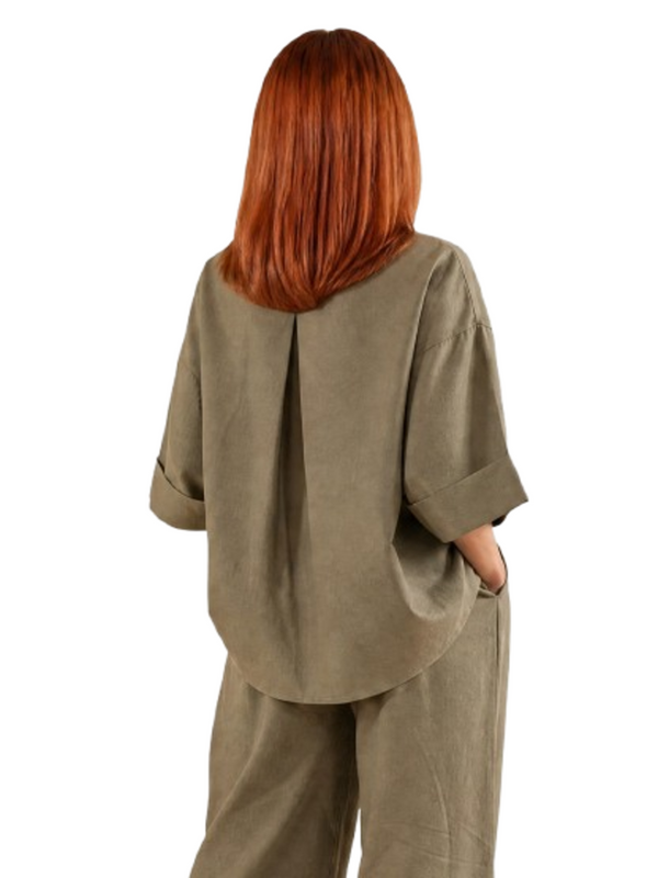 I AM Camicia m/l Donna Mod. CAMICIALINO SALVIA SALVIA