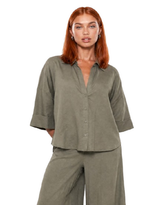 I AM Camicia m/l Donna Mod. CAMICIALINO SALVIA SALVIA