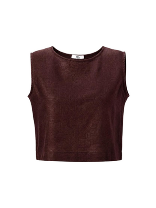 I AM Top Donna Mod. CROPTOP LINO MORO Moro