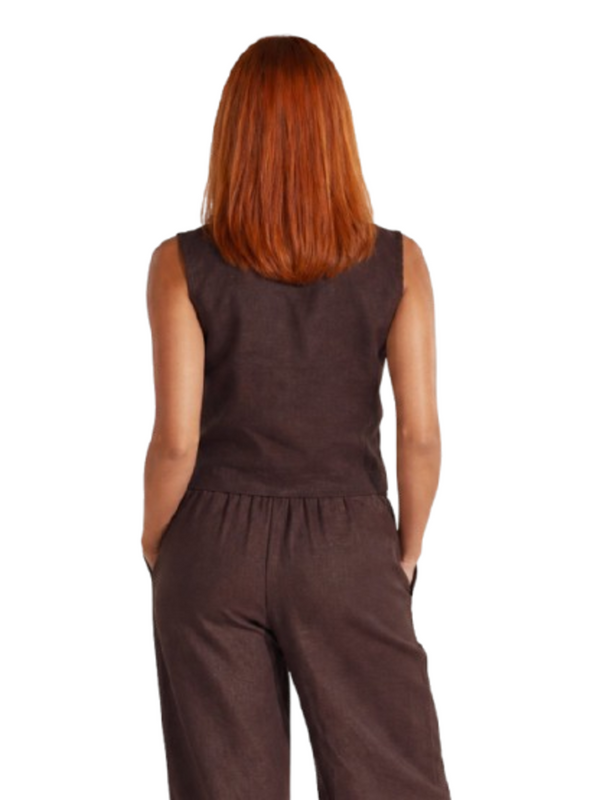 I AM Top Donna Mod. CROPTOP LINO MORO Moro