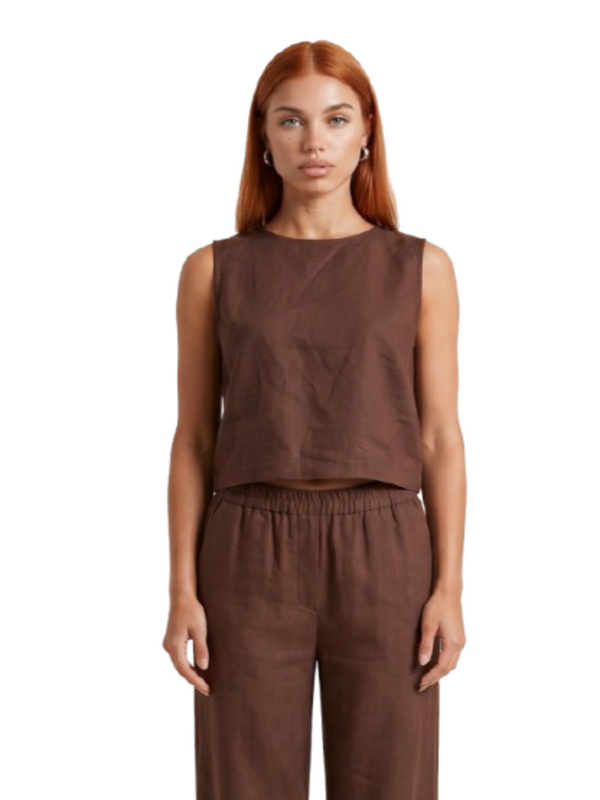 I AM Top Donna Mod. CROPTOP LINO MORO Moro