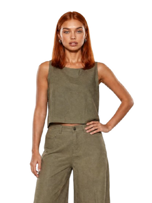 I AM Top Donna Mod. CROPTOP LINO SALVIA SALVIA