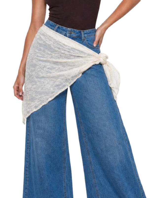 I AM Foulard Donna Mod. FAZZOLETTO PIZZO PANNA Panna
