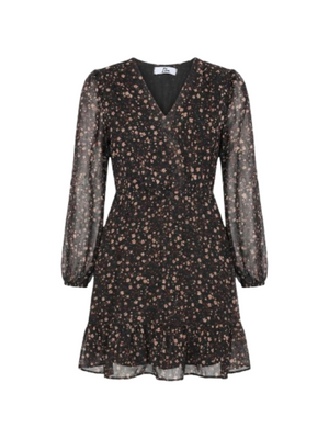 I AM Abito Donna Mod. FIORE C/ROUCHES NERO Nero