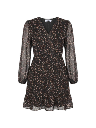 I AM Abito Donna Mod. FIORE C/ROUCHES NERO Nero