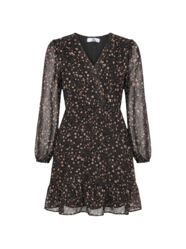 I AM Abito Donna Mod. FIORE C/ROUCHES NERO Nero