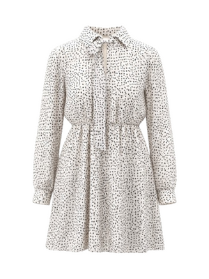 I AM Abito Donna Mod. GEORGETTE POIS PANNA Panna