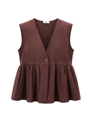 I AM Gilet Donna Mod. GILET ARRICCIOLINO. MORO Moro