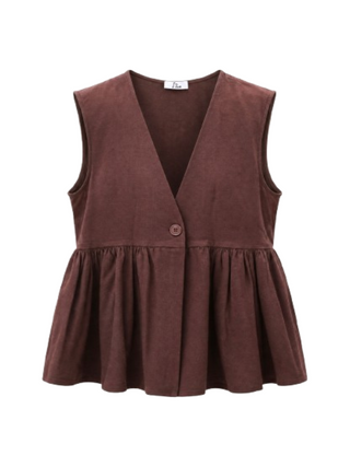 I AM Gilet Donna Mod. GILET ARRICCIOLINO. MORO Moro