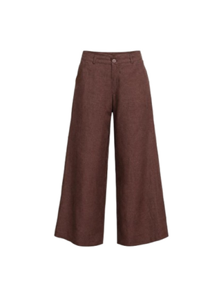 I AM Pantalone Donna Mod. PANTALONE LINO MORO Moro