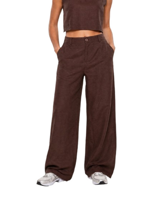 I AM Pantalone Donna Mod. PANTALONE LINO MORO Moro