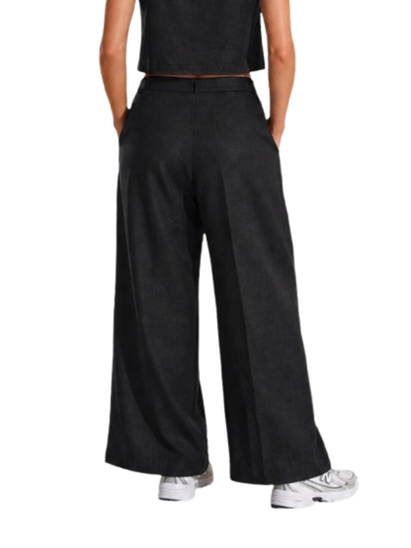 I AM Pantalone Donna Mod. PANTALONE LINO NERO Nero