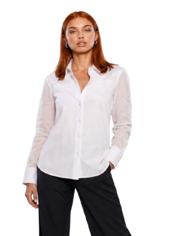 I AM Camicia Donna Mod. PE26038 MUSSOLA BIANCO Bianco