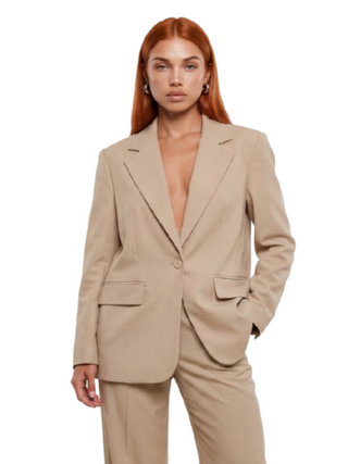 I AM Giacca Donna Mod. PE26063 PIZZO BEIGE Beige