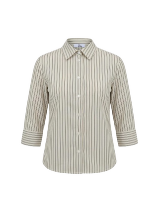 I AM Camicia Donna Mod. PE26074 POPELINE PANNA/NERO