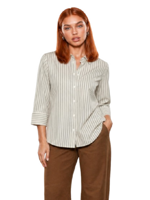 I AM Camicia Donna Mod. PE26074 POPELINE PANNA/NERO
