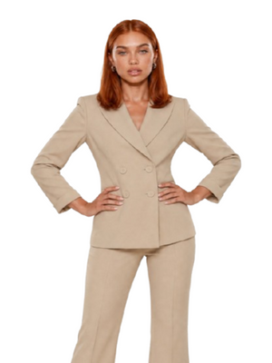 I AM Giacca Donna Mod. PE26075 DOPPIOPETTO BEIGE Beige