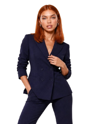 I AM Giacca Donna Mod. PE26075 DOPPIOPETTO BLU Blu