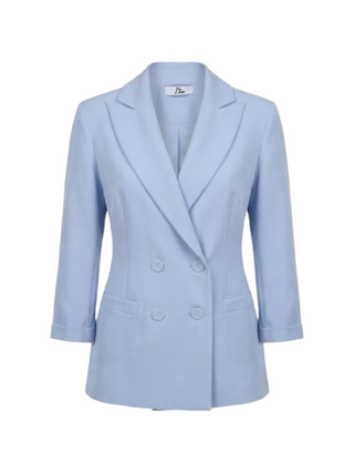 I AM Giacca Donna Mod. PE26075 DOPPIOPETTO CIELO Cielo