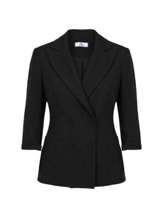 I AM Giacca Donna Mod. PE26075 DOPPIOPETTO NERO Nero