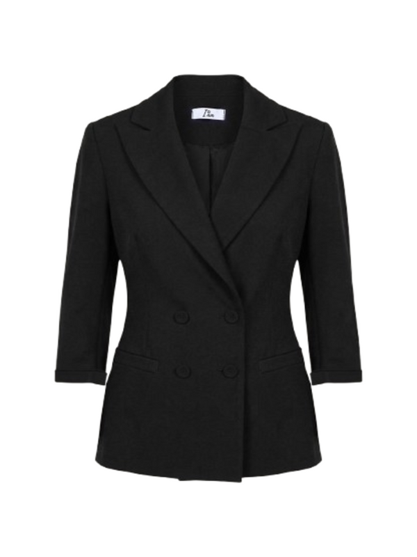 I AM Giacca Donna Mod. PE26075 DOPPIOPETTO NERO Nero