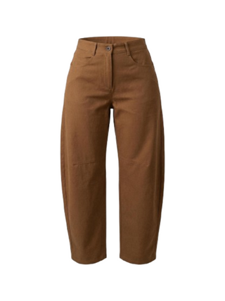 I AM Pantalone Donna Mod. PE26085 GABARDINE TABACCO Tabacco